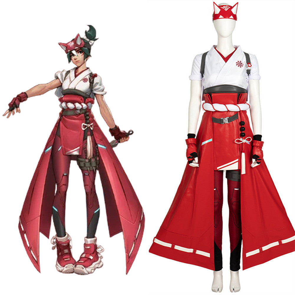 Kiriko Kamori Cosplay OW Overwatch Kostüm Halloween Karneval Outfits