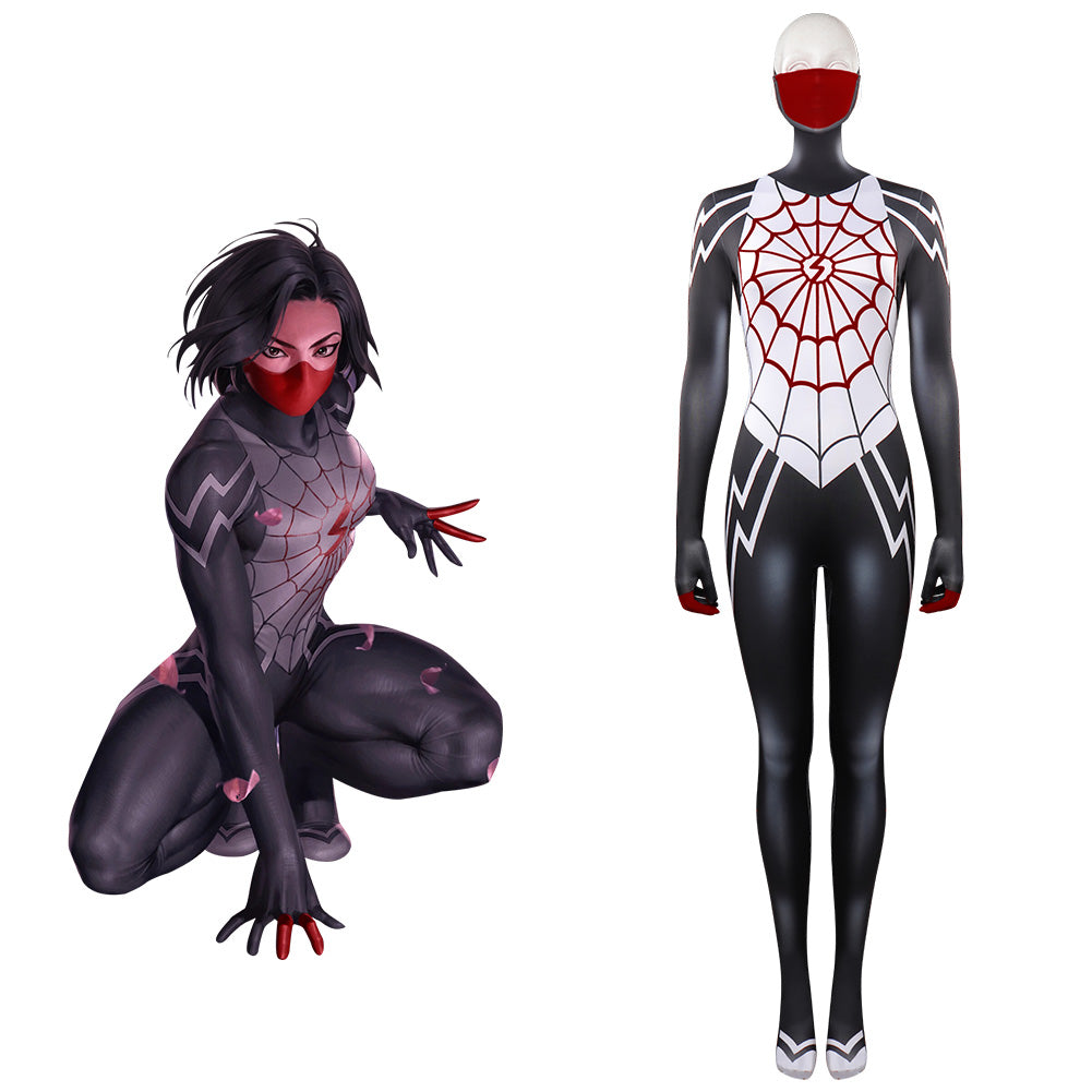 Spider-Man Silk Cosplay Cindy Moon Outfit Halloween Karneval Jumpsuit