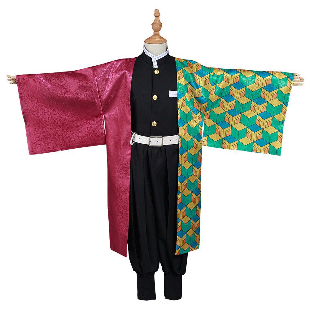 Demon Slayer Kimetsu no Yaiba Tomioka Giyuu Kinder Kimono Cosplay Halloween Karneval Kostüm - cosplaycartde