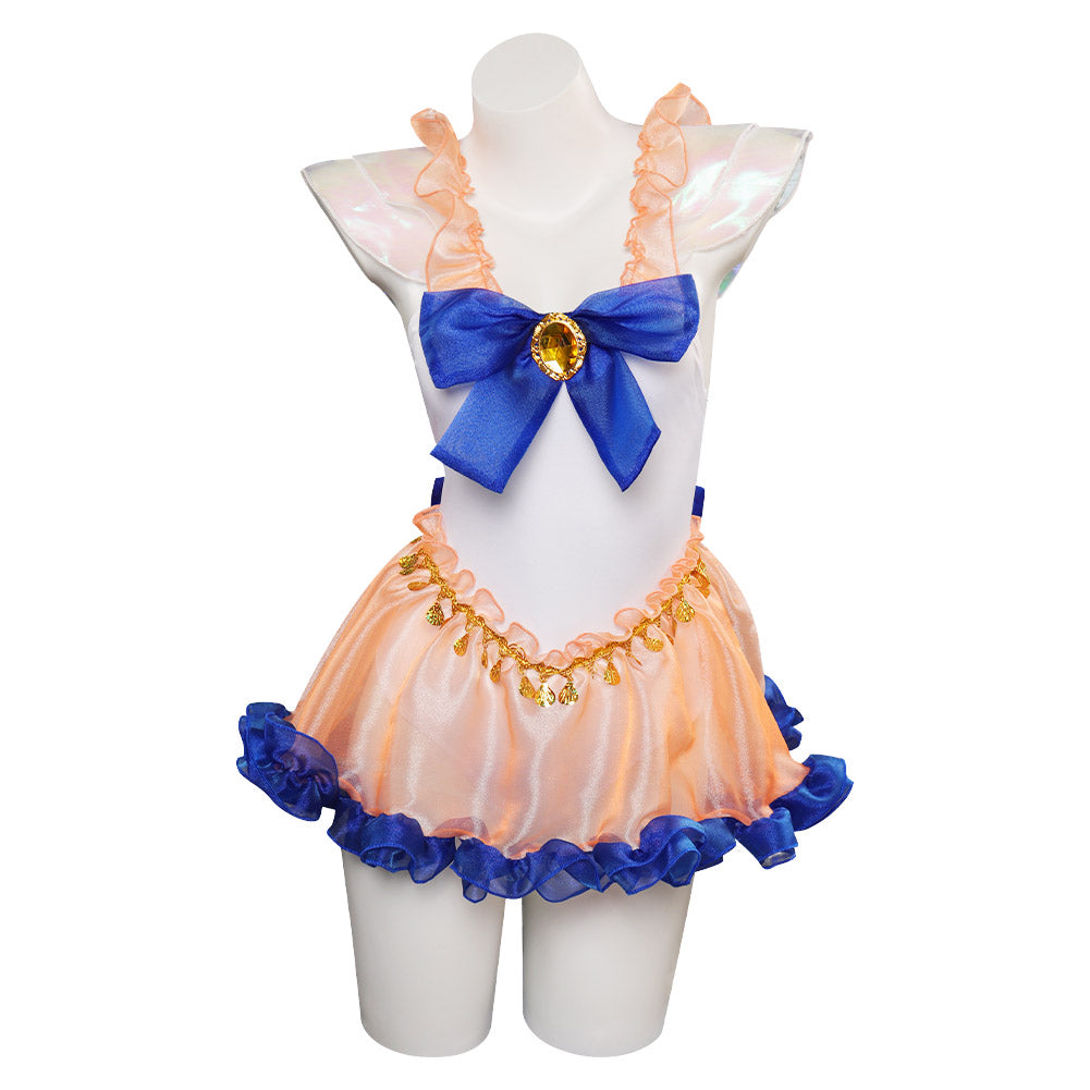 Sailor Moon Aino Minako Anime Cosplay Bademode 2tlg, originelle Bademode Halloween Karneval Outfits