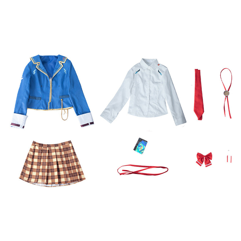 Kayamori Ruka 31A Heaven Burns Red Cosplay Kostüm Uniform Halloween Karneval Outfits