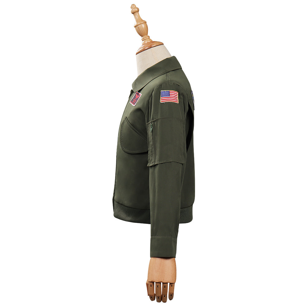 Kinder Top Gun: Maverick Cosplay Kostüm Outfits Halloween Karneval Jacke