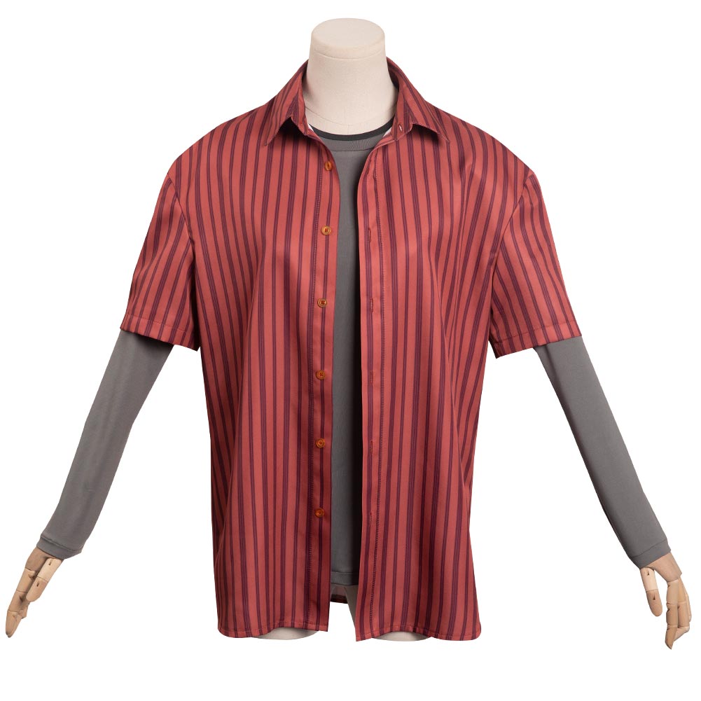 The Last of Us Ellie gestreift T-Shirt Jacke Set Cosplay Kostüm