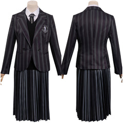 Addams Family Mädchen Cosplay Kostüm Outfits Halloween Karneval Uniform