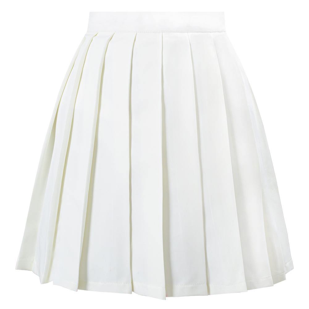 Japanische Schuluniform Faltenrock Jk Uniform Mini Röcke für Mädchen Weiß - cosplaycartde