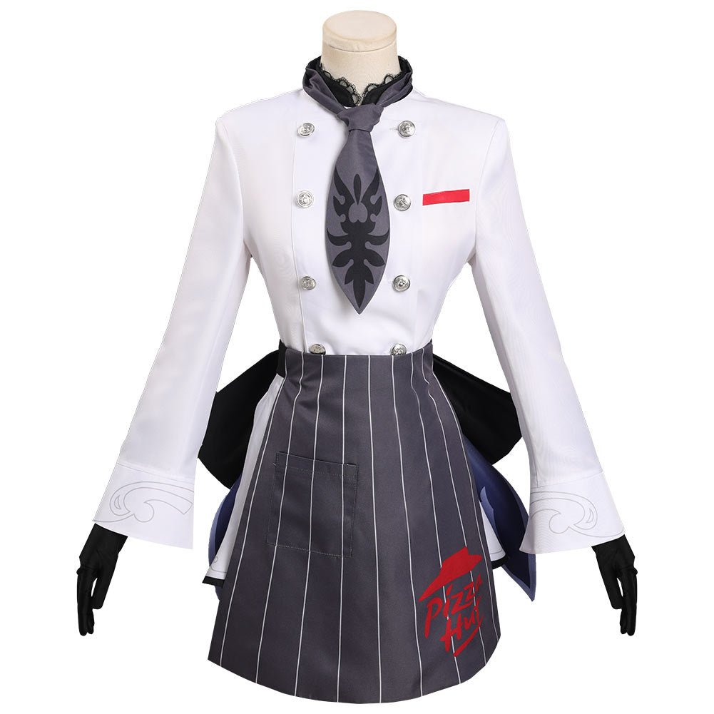 Genshin Impact X Pizzahut - Eula Uniform Halloween Karneval Outfits