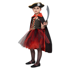 Kinder Mädchen Pirat Cosplay Kostüm Halloween Karneval Outfits