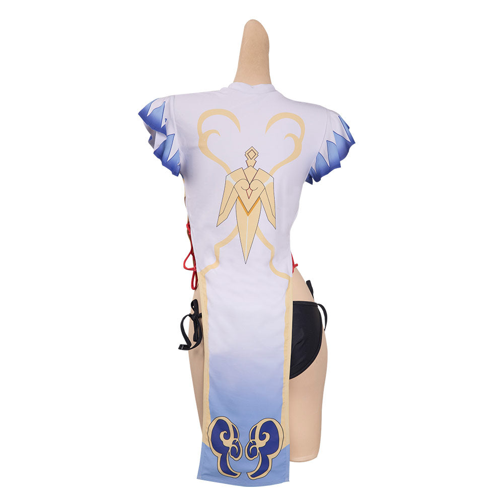 Genshin Impact Ganyu Damen Sommer Originelle Bademode 3tlg. Badeanzug