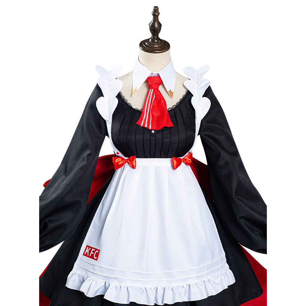 Genshin Impact x KFC Noelle Dienstmädchen Kleid Cosplay Halloween Karneval Kostüm
