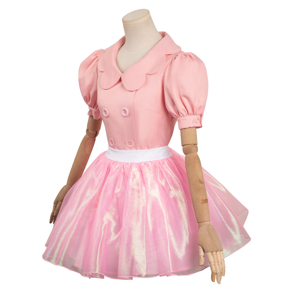 Film Barbie Margot Robbie rosa Kleid Sets Halloween Karneval Outfits Cosplay Kostüm