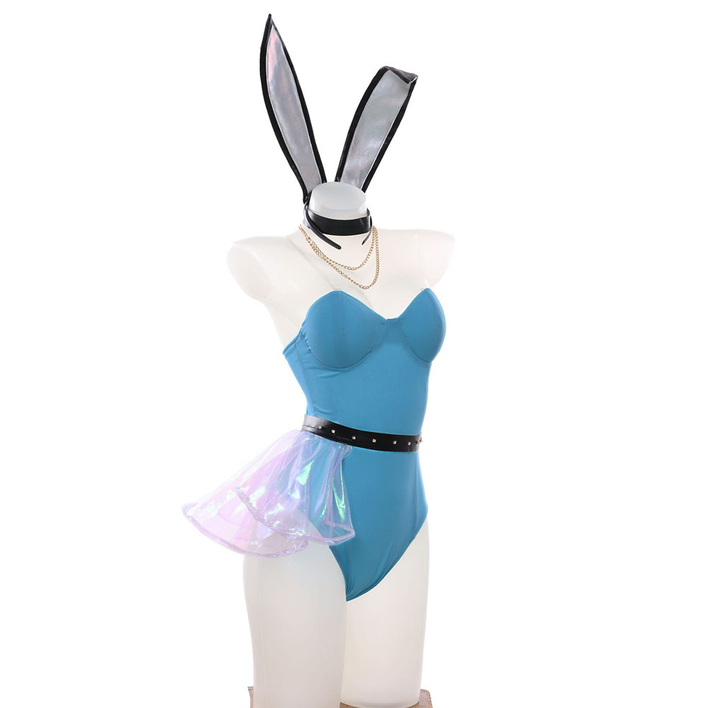 League of Legends LOL KDA Seraphine Cosplay Kostüm Bunny Girl Halloween Karneval Jumpsuit