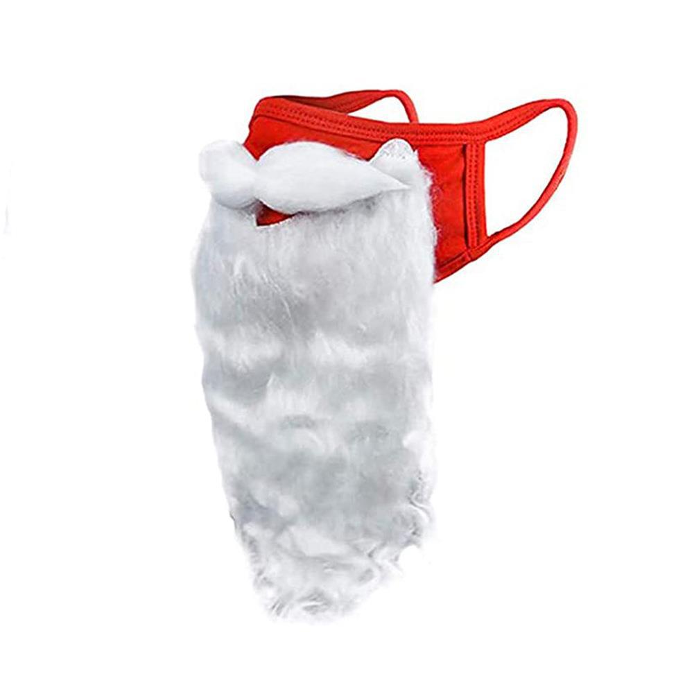 Gesichtsmaske Funny Bearded Holiday Santa Kostüm für Erwachsene für Weihnachten 2023 (Eine Größe passt alle)