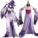 Genshin Impact Raiden Shogun Cosplay Kostüm Witch Outfits Halloween Karneval Originell Kleid