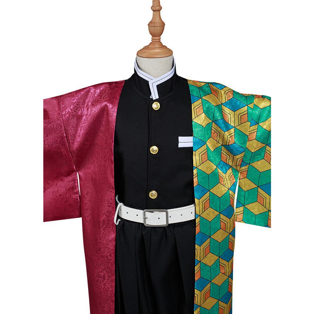 Demon Slayer Kimetsu no Yaiba Tomioka Giyuu Kinder Kimono Cosplay Halloween Karneval Kostüm - cosplaycartde