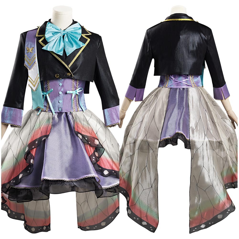 Demon Slayer Kochou Shinobu Cosplay Kostüm Lolita Kleid Outfits Halloween Karneval Kimono