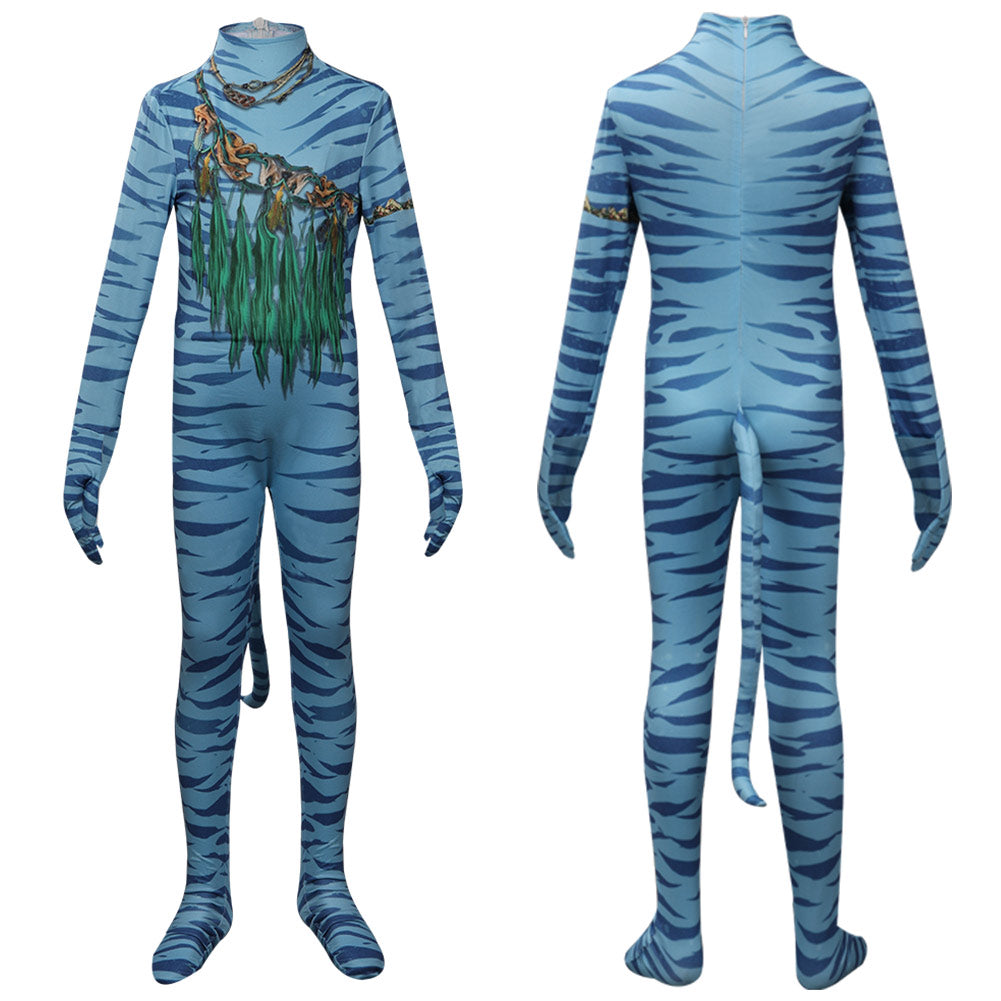 Kinder Avatar: The Way of Water Neytiri Cosplay Kostüm Halloween Karneval Jumpsuit   