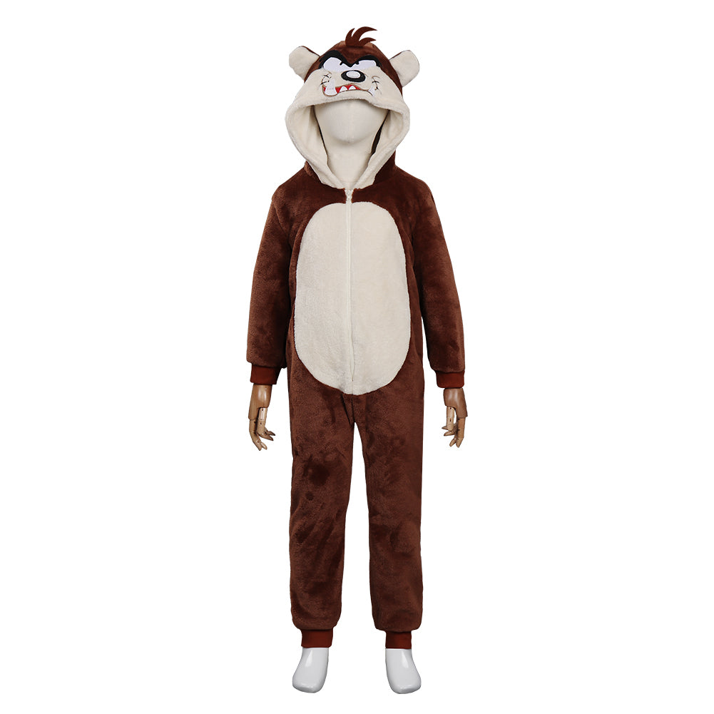 Kinder Tasmanian Devil Cosplay Kostüm Pyjama Outfits Halloween Karneval Jumpsuit