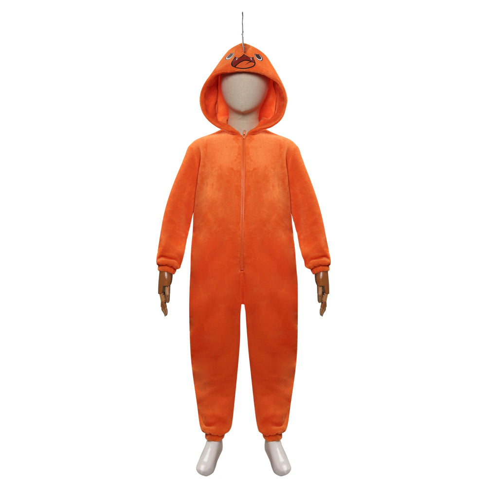 Kinder Chainsaw Man Cosplay Pochita Pajamas Schlafanzug Halloween Karneval Jumpsuit