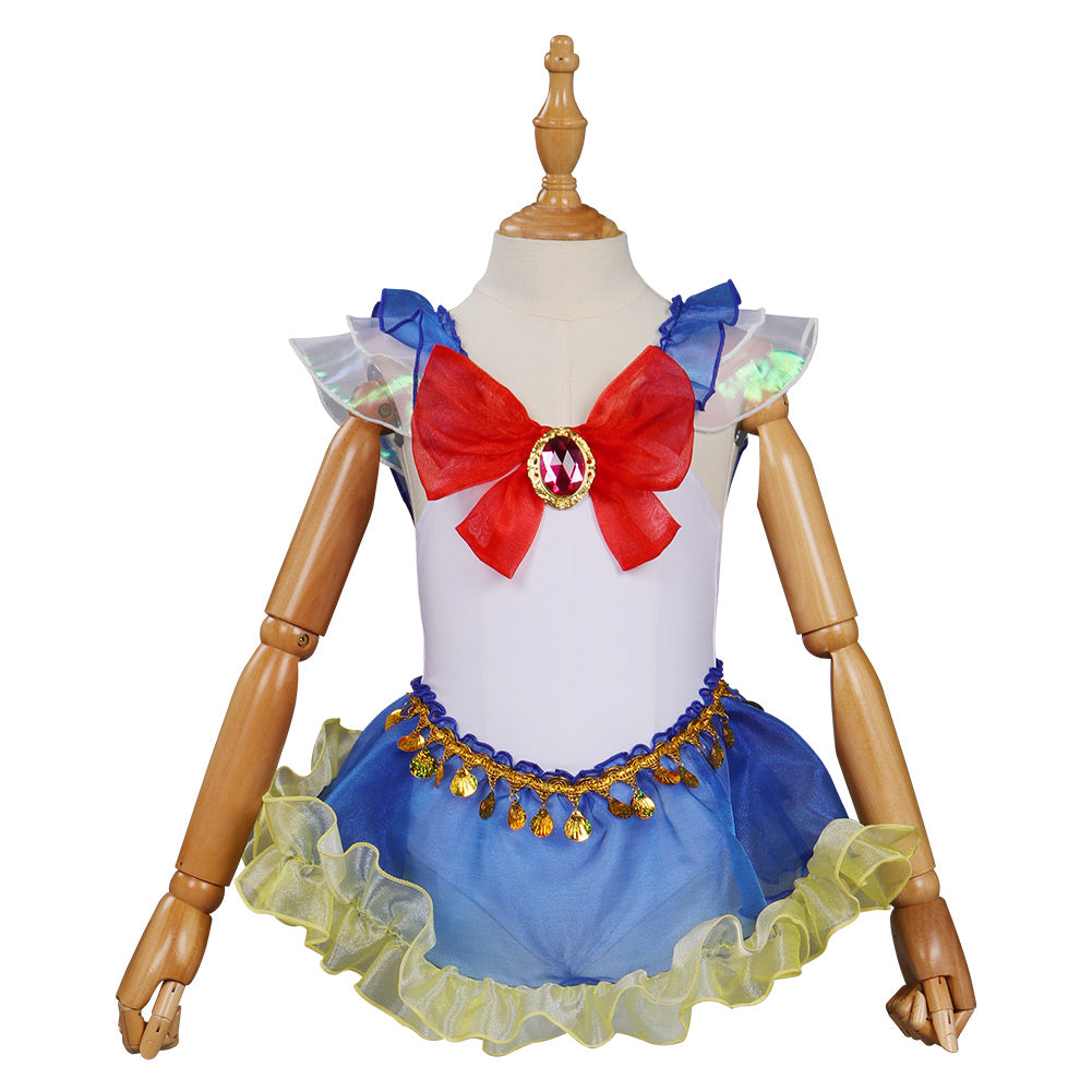 Kinder Mädchen Sailor Moon Tsukino Usagi Bademode Cosplay Sommer einteiliger Badeanzug