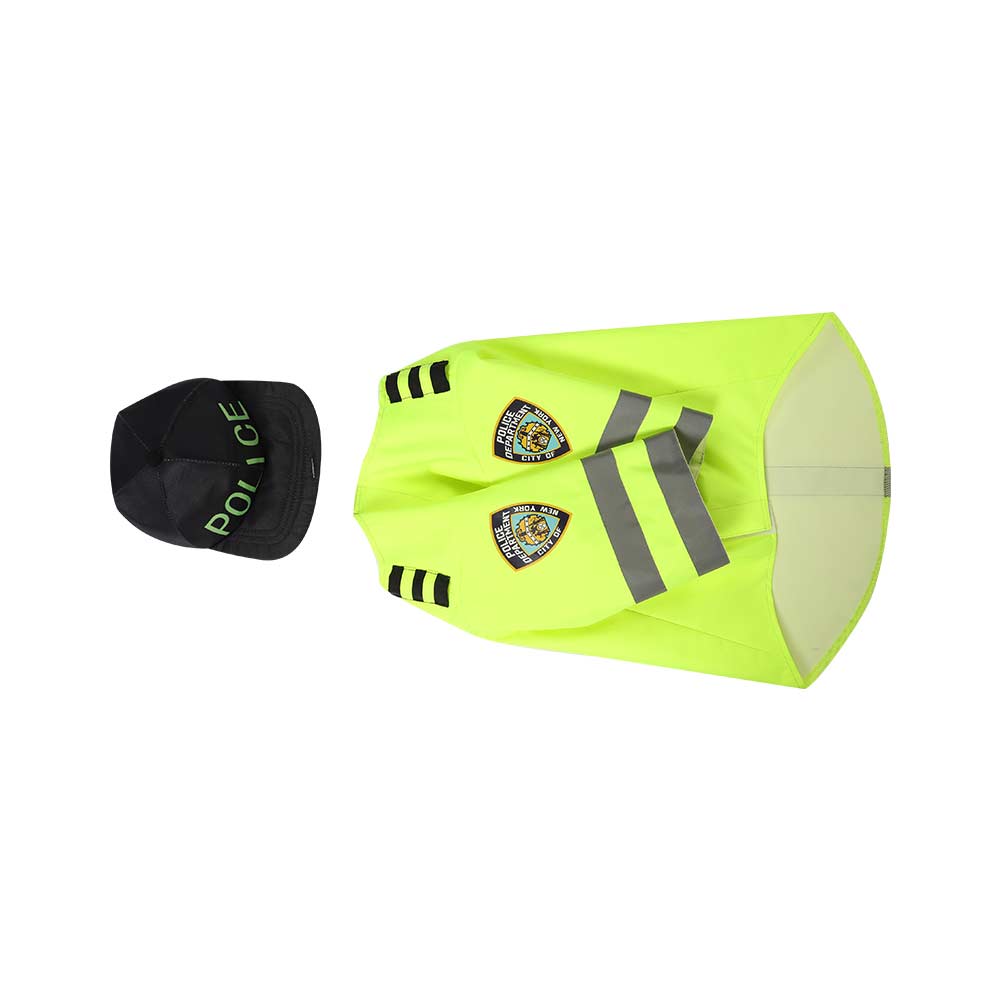 Haustier Hund Polizei Kleidung Cosplay leuchtendes grünes Kostüm Halloween Karneval Outfits