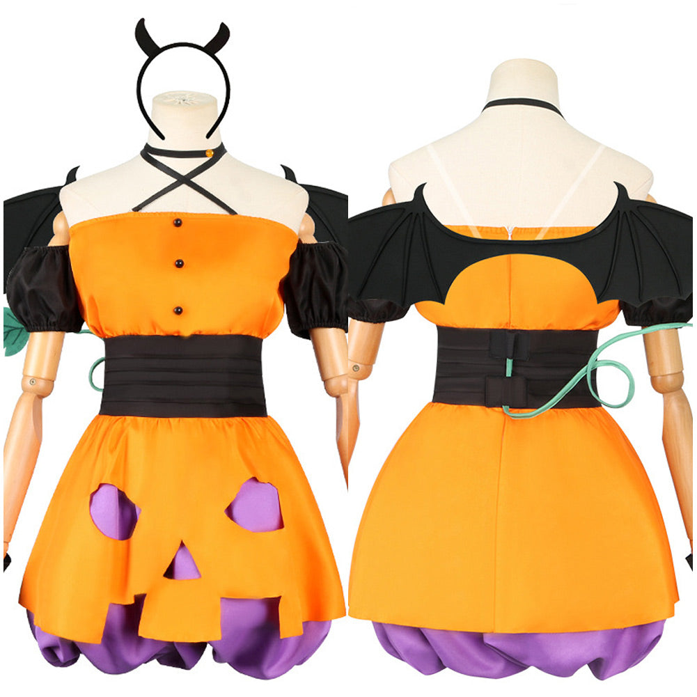 Nishikigi Chisato Cosplay Lycoris Recoil Kostüm Halloween Karneval Pumpkin Kleid