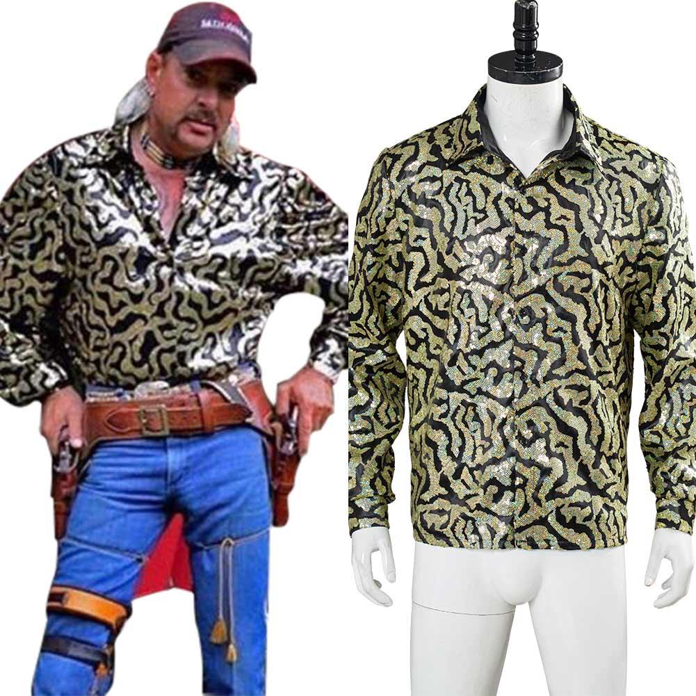 Joe Exotic T-Shirt Tiger King Cosplay Kostüm Halloween Karneval Kostüm Herren - cosplaycartde