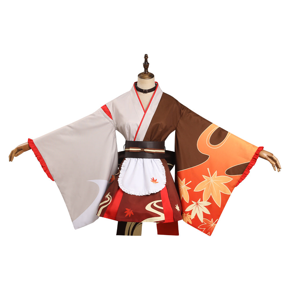 Genshin Impact Kaedehara Kazuha Originell Kimono Dienstmädchen Outfits