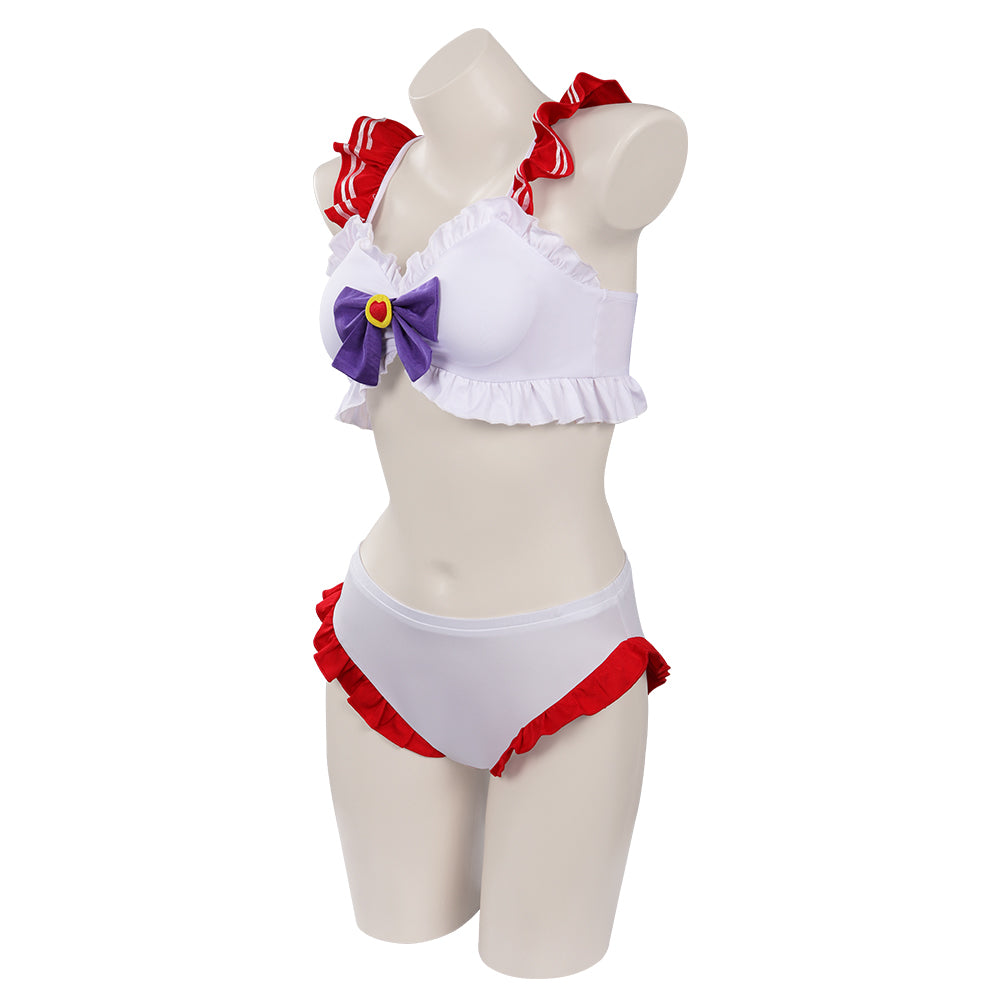 Sailor Moon Huo Yeli Cosplay Bademode Damen Sommer Originell 2tlg. Badeanzug