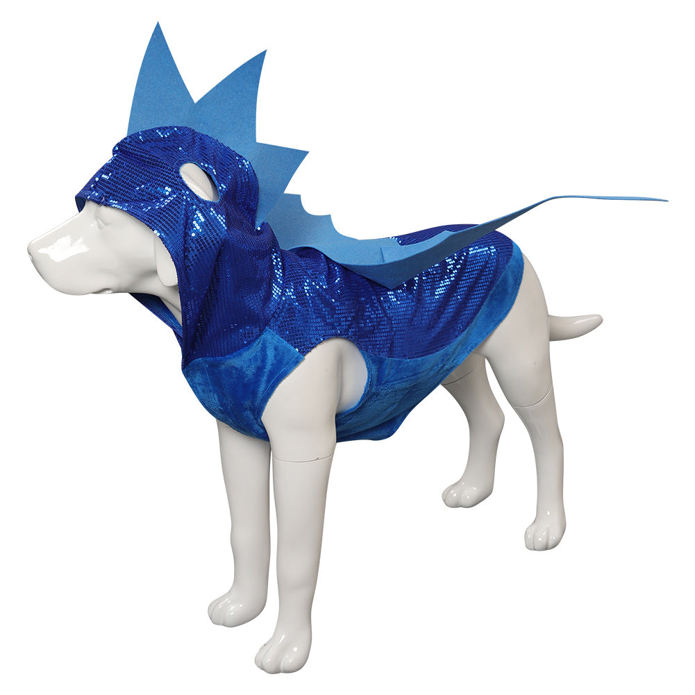 Hunde Dinosaurier Kostüm blau Halloween Cosplay Kostüm Karneval Outfits