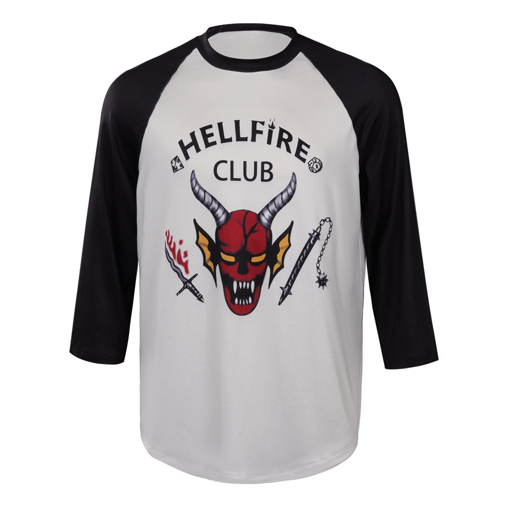 Stranger Things Staffel Hellfire Club Erwachsene Eddie Munson T-Shirt Cosplay Kostüm Halloween Karneval Outfits