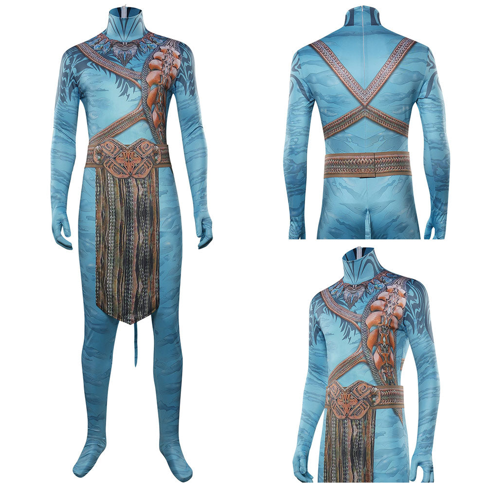 Kinder Avatar:The Way of Water Cosplay Jake Sully Kostüm Halloween Karneval Jumpsuit