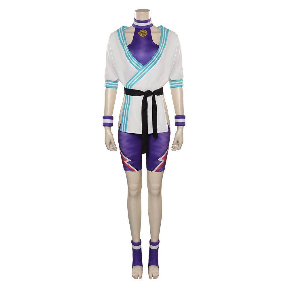 Street Fighter Cosplay Manon Kostüm Halloween Karneval Jumpsuit