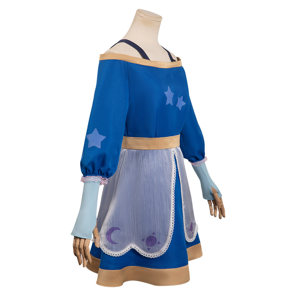 The Owl House Amity Blau Kleid Cosplay Halloween Karneval Outfits