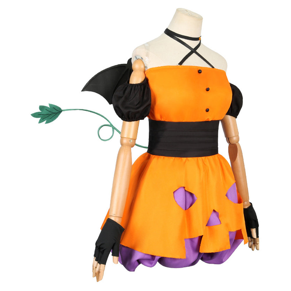 Nishikigi Chisato Cosplay Lycoris Recoil Kostüm Halloween Karneval Pumpkin Kleid