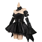 Chobits Freya Cosplay Kostüm Halloween Karneval Schwarz Kleid