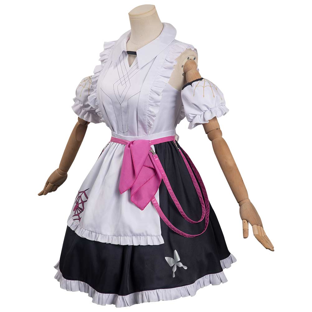 Honkai: Star Rail Kafka Dienstmädchen Kostüm Halloween Karneval Outfits Cosplay Kostüm 2tlg, originelles Kleid