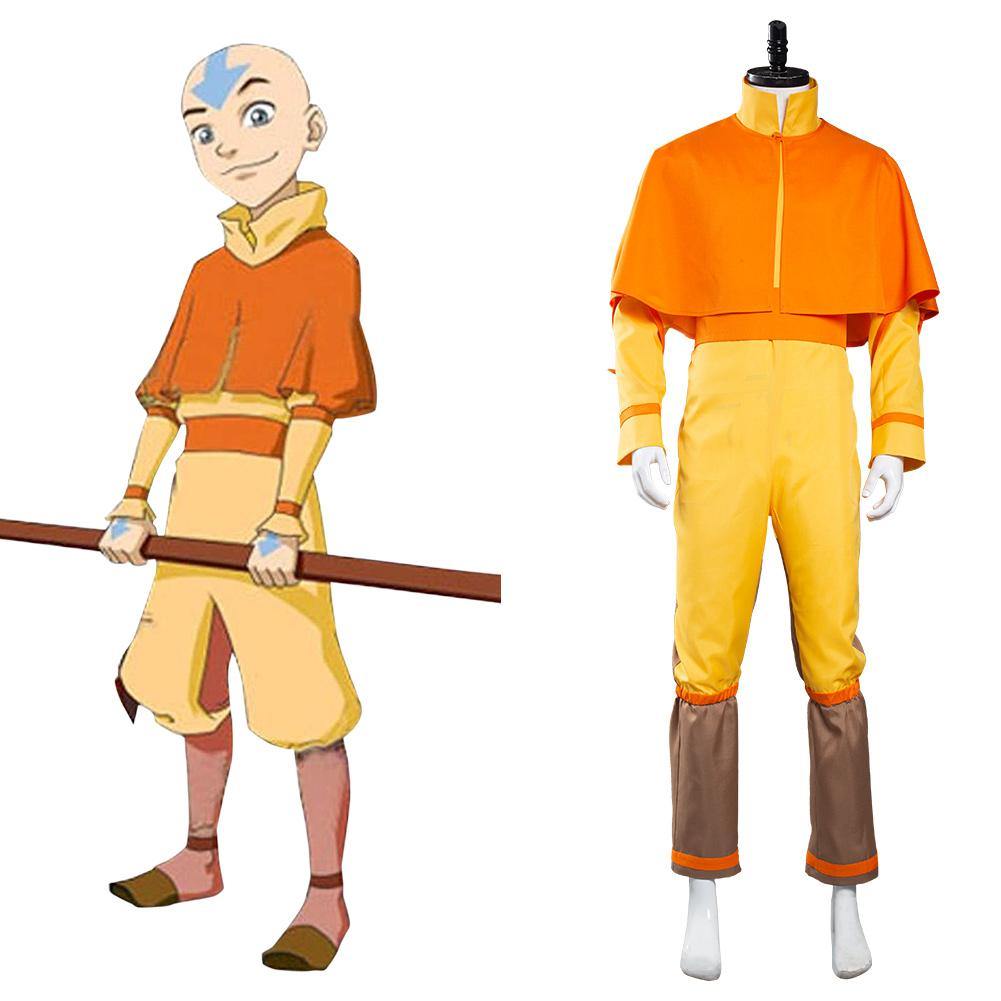 Avatar The Last Airbender Avatar Aang Cosplay Kostüm Jumpsuit Halloween Karneval Kostüm - cosplaycartde