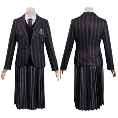 Kinder Addams Cosplay Kostüm Halloween Karneval Uniform