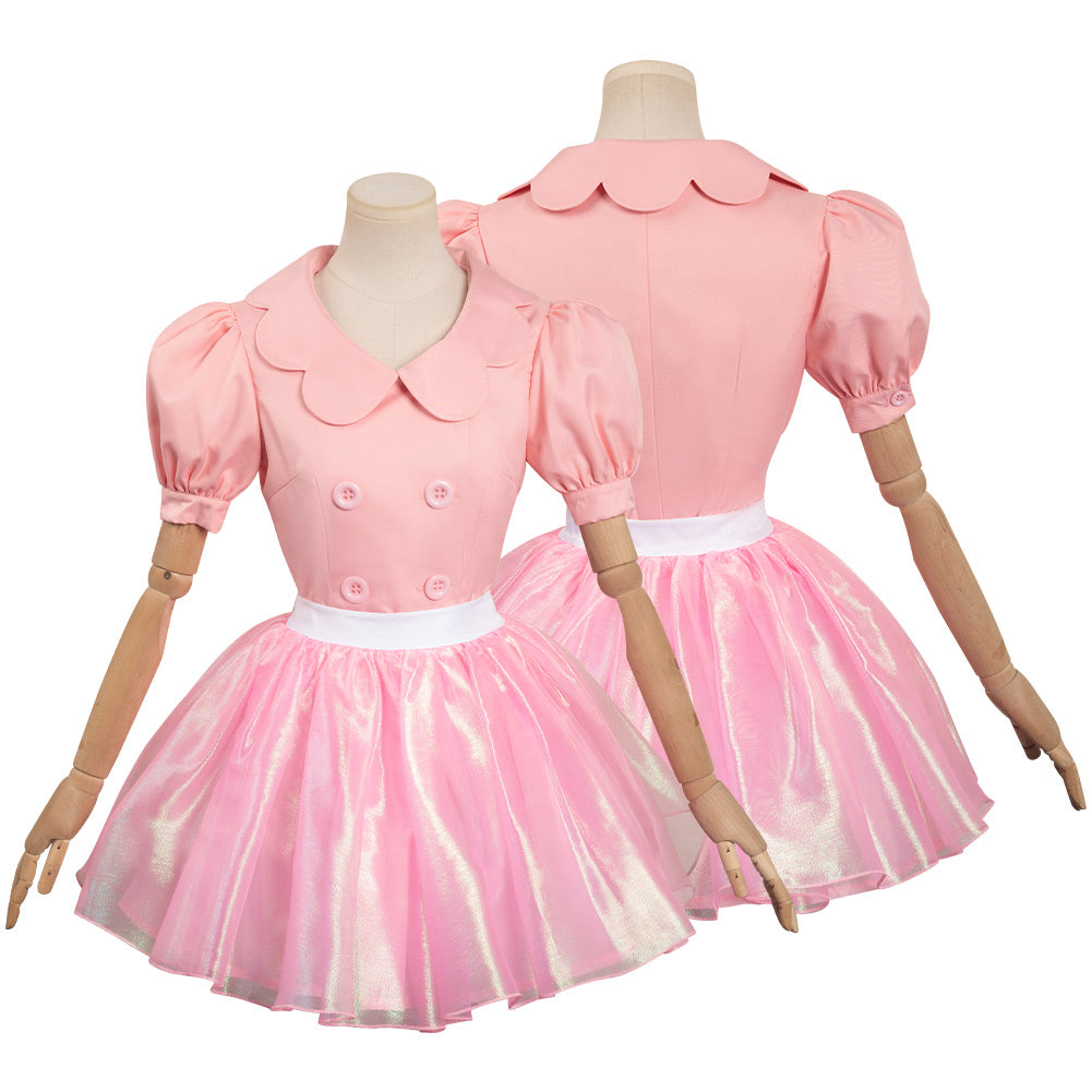 Film Barbie Margot Robbie rosa Kleid Sets Halloween Karneval Outfits Cosplay Kostüm