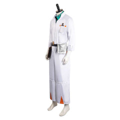 Back to the Future TV Doc Brown weiß Jumpsuit Cosplay Kostüm Halloween Karneval Outfits