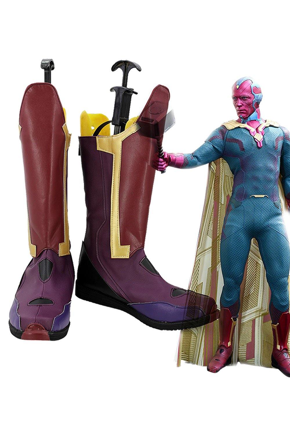 Avengers 3 Infinity War Vision Superhero Superheld Cosplay Schuhe Stiefel - cosplaycartde