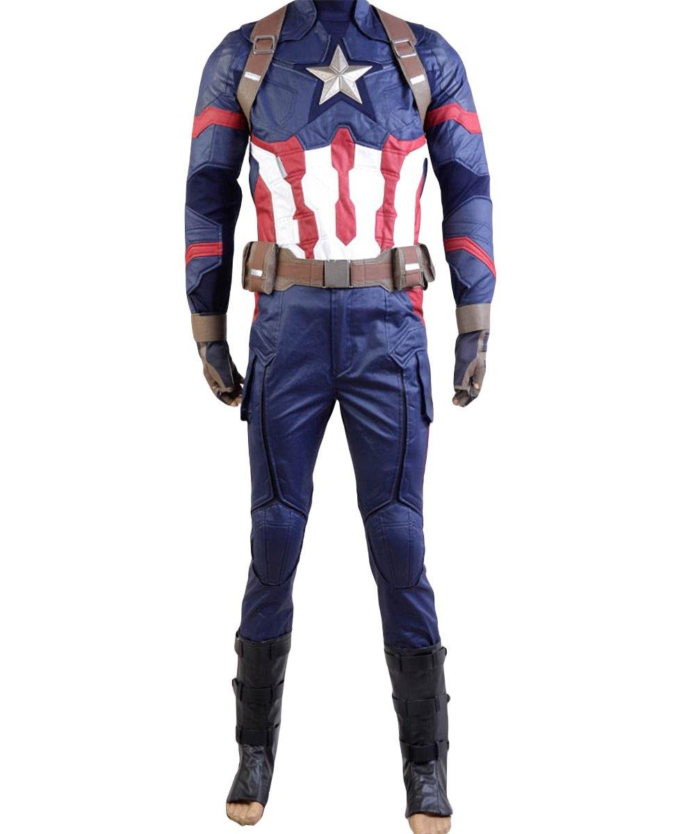 Captain America 3: Civil War Steve Rogers Uniform Cosplay Kostüm - cosplaycartde