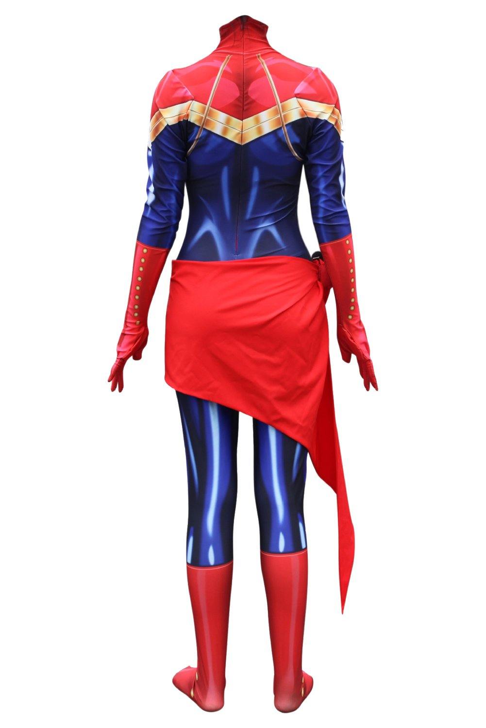 Captain Marvel Superhero Carol Danvers Jumpsuit Cosplay Kostüm - cosplaycartde