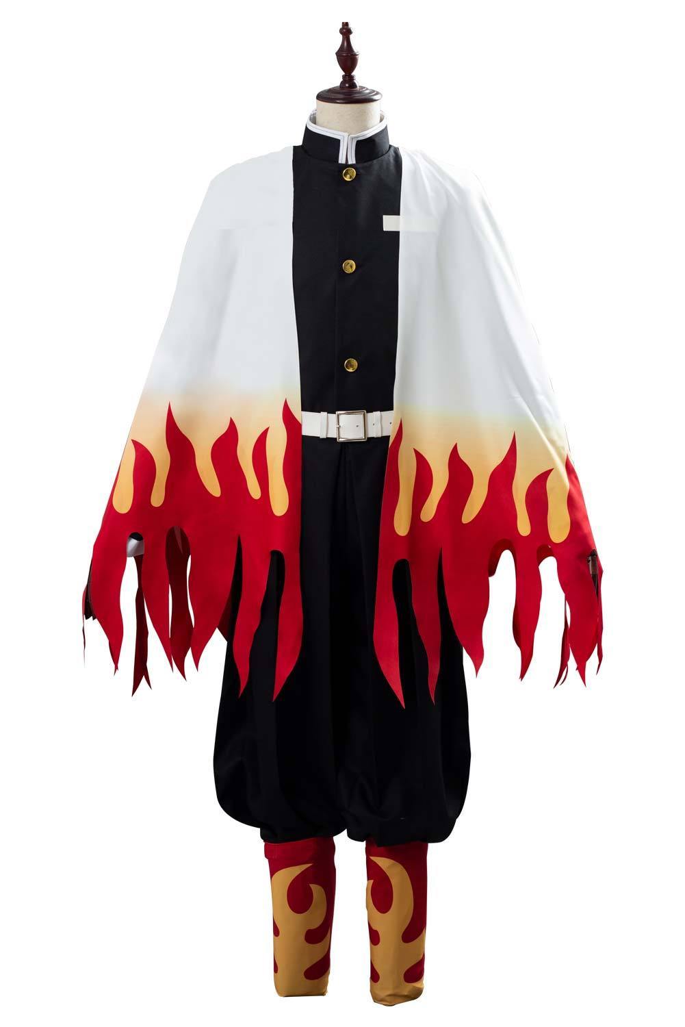 Demon Slayer Kimetsu no Yaiba Kyojuro Rengoku Kostüm Cosplay Kostüm Set - cosplaycartde