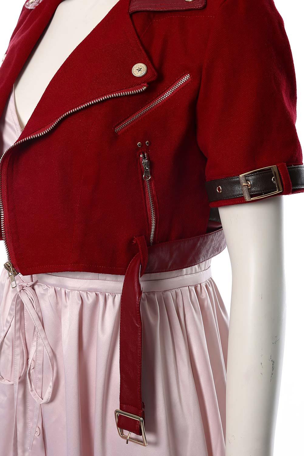 Final Fantasy VII 7 Aerith Aeris Gainsborough Cosplay Kostüm Rosa Kleid - cosplaycartde