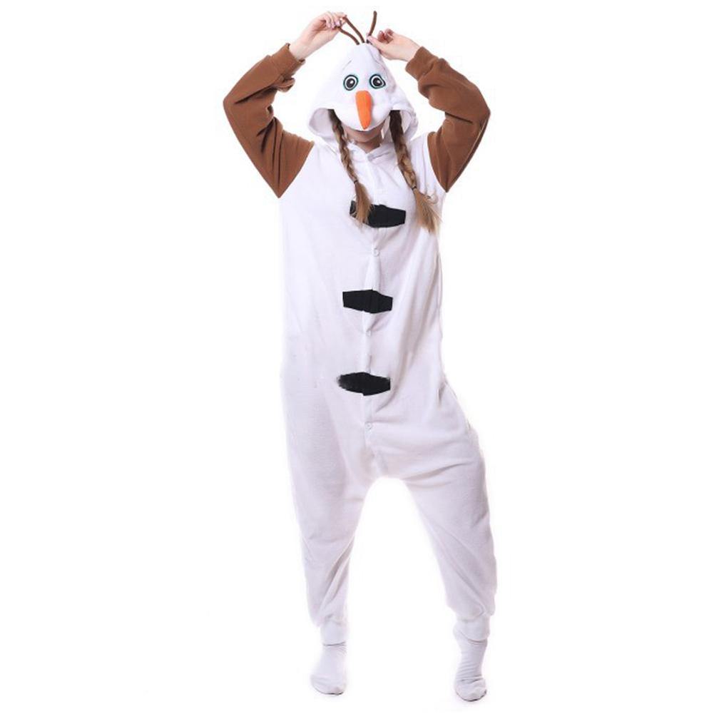Frozen Die Eiskönigin Olaf Pyjamas Hausdienst Onesies Schlafanzug Cosplay Kostüm - cosplaycartde