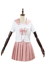 JK Damen Mädchen Schuluniform Cosplay Sommer Kostüm mit rosa Bogen - cosplaycartde