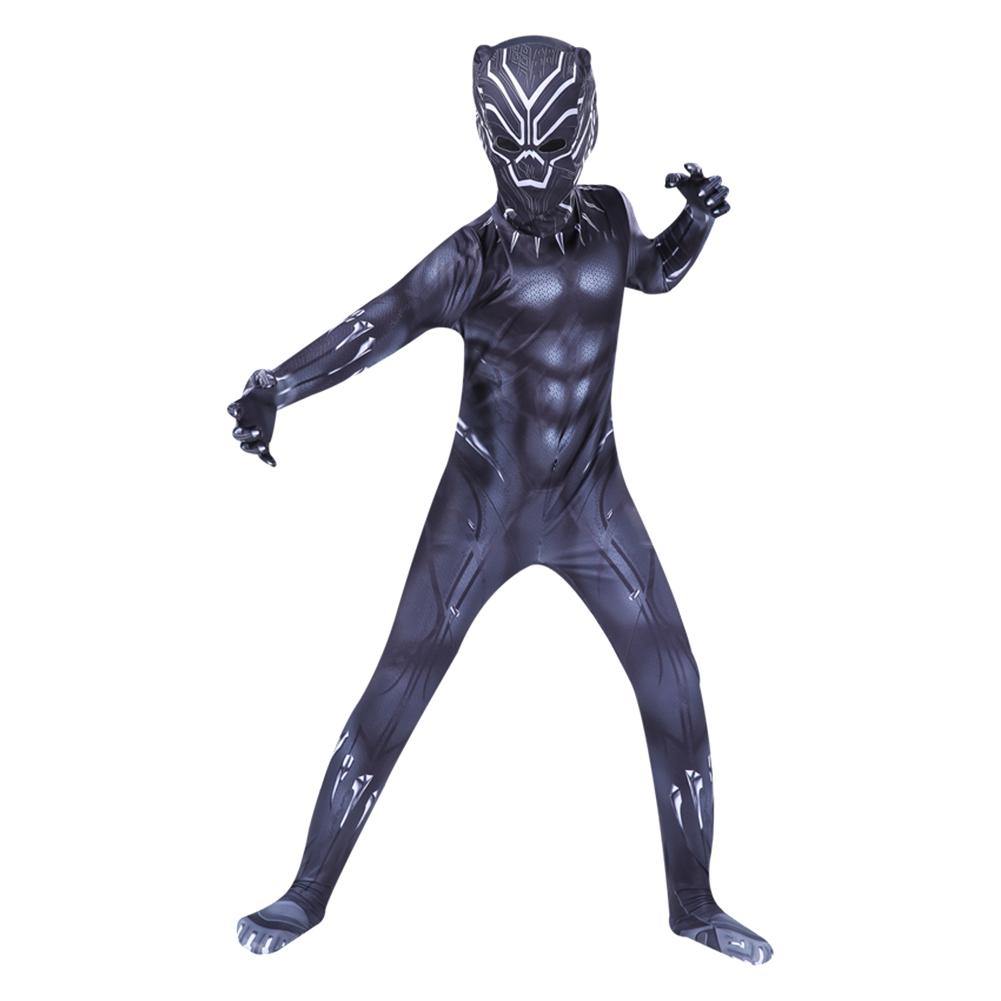 Kinder Kostüm Black Panther Cosplay Kostüm Jumpsuit für Kinder - cosplaycartde