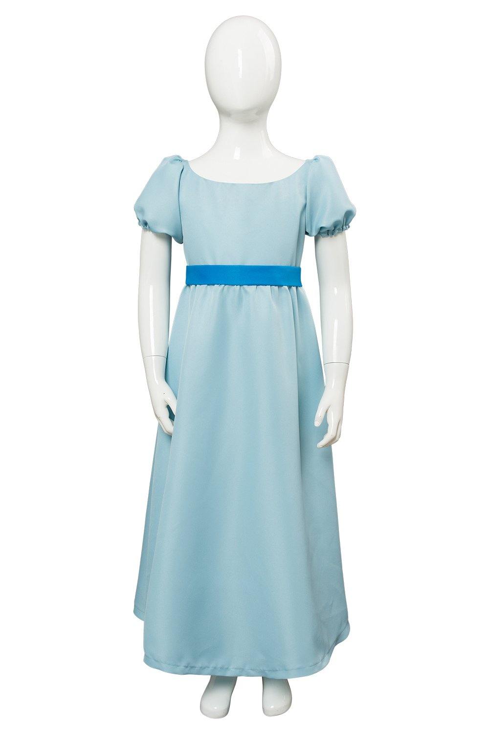 Nimmerland Peter Pan Wendy Darling Kleid Cosplay Kostüm Blau für Kinder - cosplaycartde