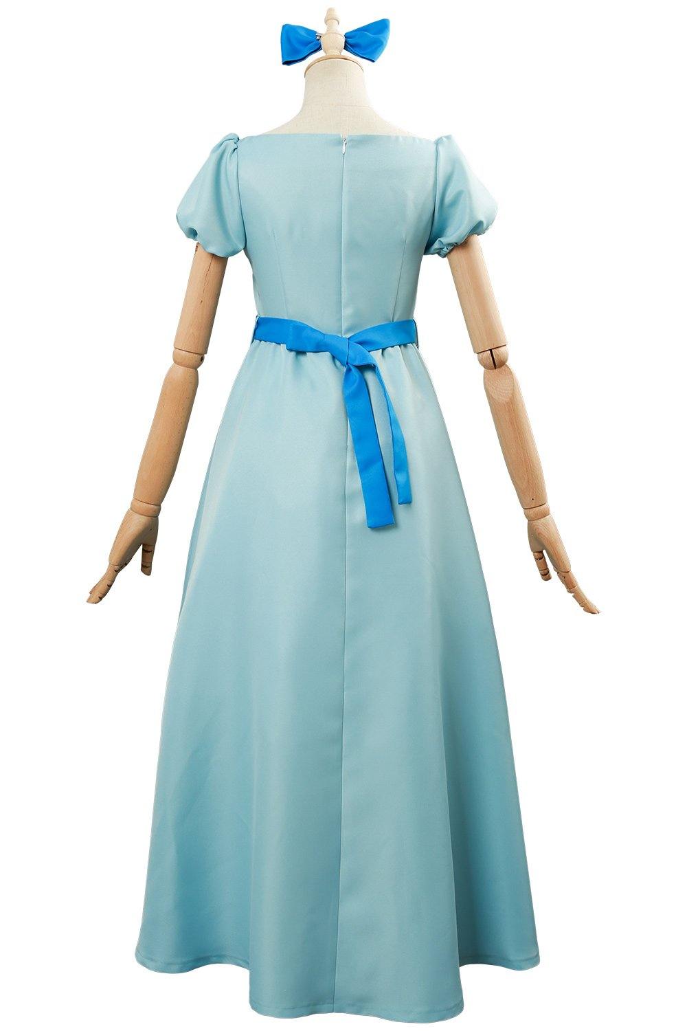 Nimmerland Peter Pan Wendy Kleid Cosplay Kostüm Blau - cosplaycartde